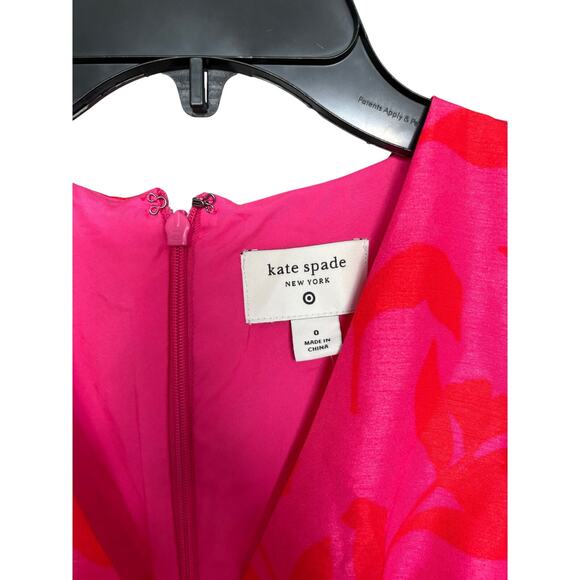 Kate Spade NWOT Classic Rose Peplum Midi Dress - Picture 4 of 7